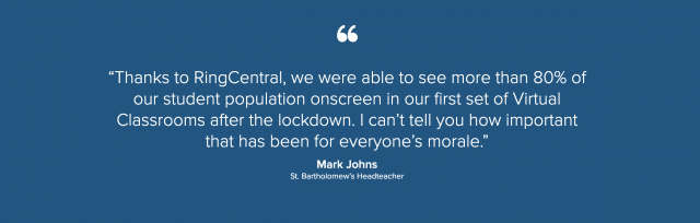 Quote from Mark Johns, St Bartholomew's School