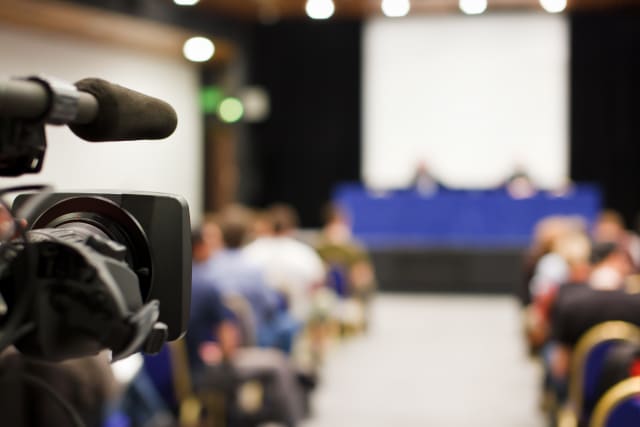 Recording a speech at a company AGM using video