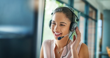 A Call Centre Agent Providing Support Client