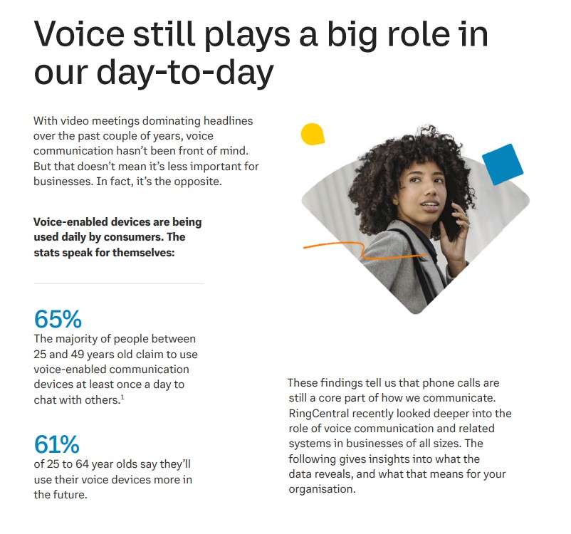 Infographic describing why voice calling is still important
